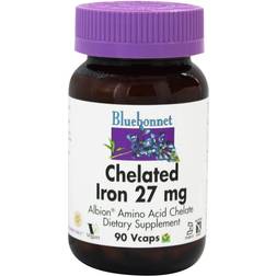 Bluebonnet Nutrition Chelated Iron 27 mg. 90 Vegetarian Capsules