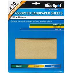 10 Piece Assorted Sandpaper Sheets