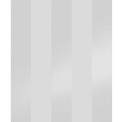 Laura Ashley Lille Pearlescent Stripe Silver Wallpaper