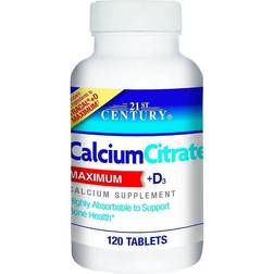 21st Century Calcium Citrate Maximum + D3 120 pcs