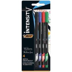 Bic Intensity Fineliner Pen Ultra Fine Tip Assorted (Pack of 4) 942082