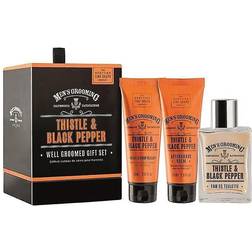 Scottish Fine Soaps Thistle & Black Pepper Gift Set EdT 50ml + After Shave Balm 75ml + Hair & Body Wash 75ml