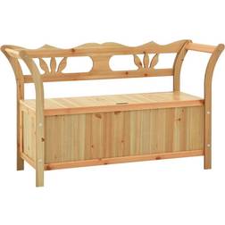 vidaXL Wooden Storage Bench 126x75cm