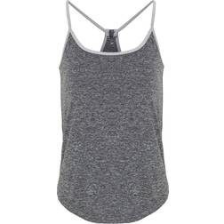 Tridri Yoga Vest Women - Black Melange/Silver Melange