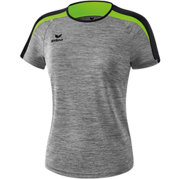 Erima Liga 2.0 T-shirt Women - Grey Marl/Black/Green Gecko