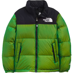 The North Face Youth 1996 Printed Retro Nuptse Jacket - Night Green/Lightening Yellow/Iridescent (NF0A5IYC)