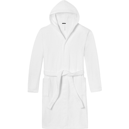 Schiesser Essentials Bathrobe with Hood - White