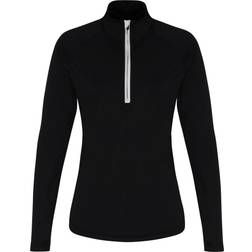 Tridri Performance Quarter Zip Top Women - Black/White