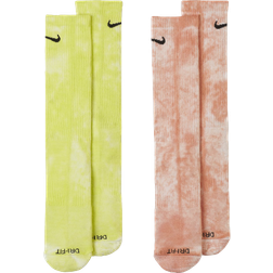 Nike Everyday Plus Cushioned Tie-Dye Crew Socks 2-pack - Multi-Colour