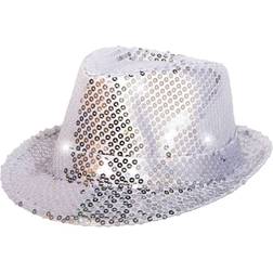 Folat Trilby with LED and Glitter Silver