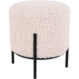 House Nordic Alford Beige/Black Pouffe 37cm