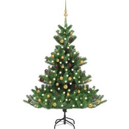 vidaXL Nordmann Fir LED & Ball Christmas Tree 150cm