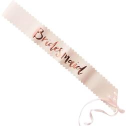 Ginger Ray Pink & Rose Gold Foiled Bridesmaid Team Bride Sashes 2 Pack Hen Party