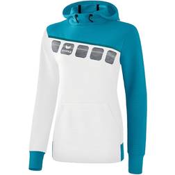 Erima 5-C Hoody Women - White/Oriental Blue/Colonial Blue