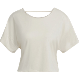 Adidas Studio Backless T-shirt Women - Wonder White/White