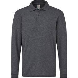 Fruit of the Loom Kid's 65/35 Long Sleeve Polo - Dark Heather Grey (0632010)