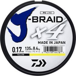 Daiwa J-Braid X4 0,21 mm 135M Yellow