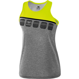 Erima Kid's 5-C Tank Top - Grey Marl/Lime Pop/Black