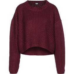 Urban Classics Ladies Wide Oversize Sweater - Cherry