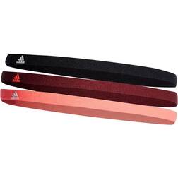 Adidas Hairband 3-pack Unisex - Black/Shadow Red/Turbo