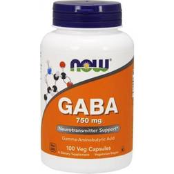 Now Foods GABA 750 mg 100 Veg Capsules