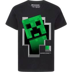 Minecraft Boy's Creeper Inside T-shirt - Black