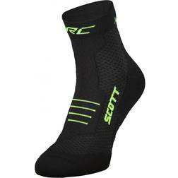 Scott RC Running Quarter Socks Unisex - Black/Safety Yellow