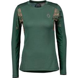 Scott Trail Run Long Sleeve T-shirt Women - Smoked Green/Crystal Pink