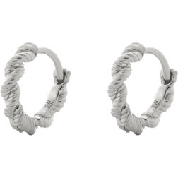 Monica Vinader Corda Mini Huggie Earrings - Silver