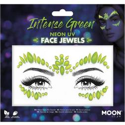 Smiffys Neon UV Face Jewels Intense Green