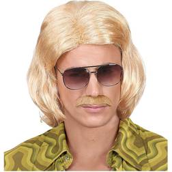 Widmann 70s Dandy Blonde Wig Set with Mustache