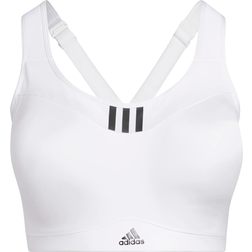 Adidas TLRD Impact Training High-Support Plus Size Sports Bra - White/Black