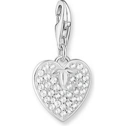 Thomas Sabo Charm Club Heart Charm Pendant - Silver/Transparent