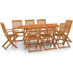 vidaXL 3086971 Patio Dining Set, 1 Table incl. 8 Chairs