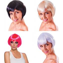 Bristol Novelty Unisex Adults Short Bob Wig (One Size) (White)