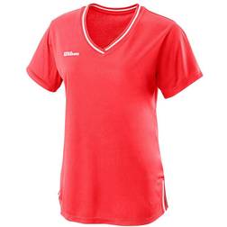 Wilson Team II V-Neck T-shirt Women - Fiery Coral Tn