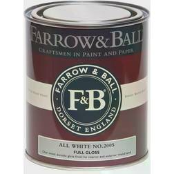 Farrow & Ball No.2005 Metal Paint, Wood Paint All White 0.75L