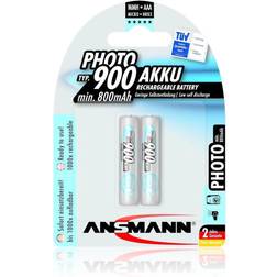 Ansmann 900 NiMH Rechargeable Battery AAA 800mAh 2-pack