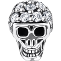 Thomas Sabo Charm Club Single Skull Ear Stud - Silver/Transparent