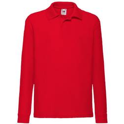 Fruit of the Loom Boy's 65/35 Long Sleeve Polo Shirts 2-pack - Red