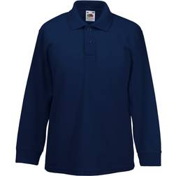 Fruit of the Loom Boy's 65/35 Long Sleeve Polo Shirts 2-pack - Deep Navy