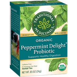 Traditional Medicinals Organic Peppermint Delight Probiotic Tea 24g 16pcs