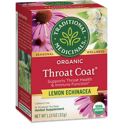 Traditional Medicinals Organic Throat Coat Lemon Echinacea Tea 32g 16pcs