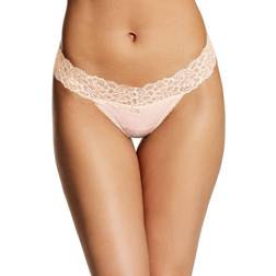 Maidenform All-Over Lace Thong - Boho Paisley Print/Sheer Pale Pink