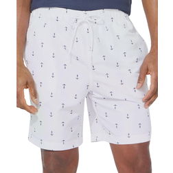 Nautica 8" Anchor Print Quick-Dry Swim Shorts - White