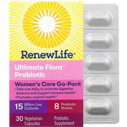 Renew Life Women's Care Probiotic Ultimate Flora 15 billion 30 Vegetable Capsules Go Pack