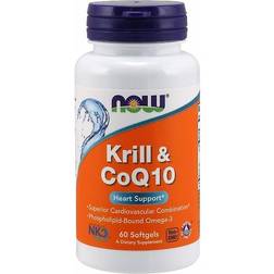 NOW Foods Krill & CoQ10 60 softgels