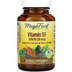 MegaFood Vitamin D3 2000 IU 60 Tablets