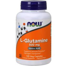 NOW L-Glutamine 500 mg 120 Veg Capsules 120 pcs