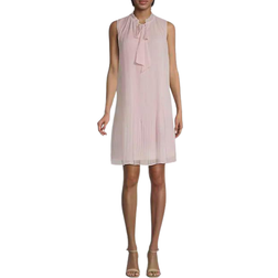 DKNY Pleated A-Line Dress - Powder